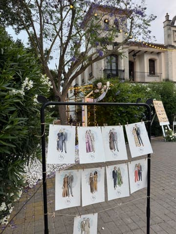 Retratos entregados en una boda