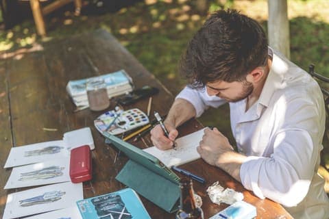 Ilustrando en directo en una boda
